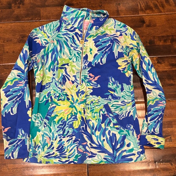 Lilly Pulitzer Jackets & Blazers - Lilly Pulitzer Blue and Green Patterned Top